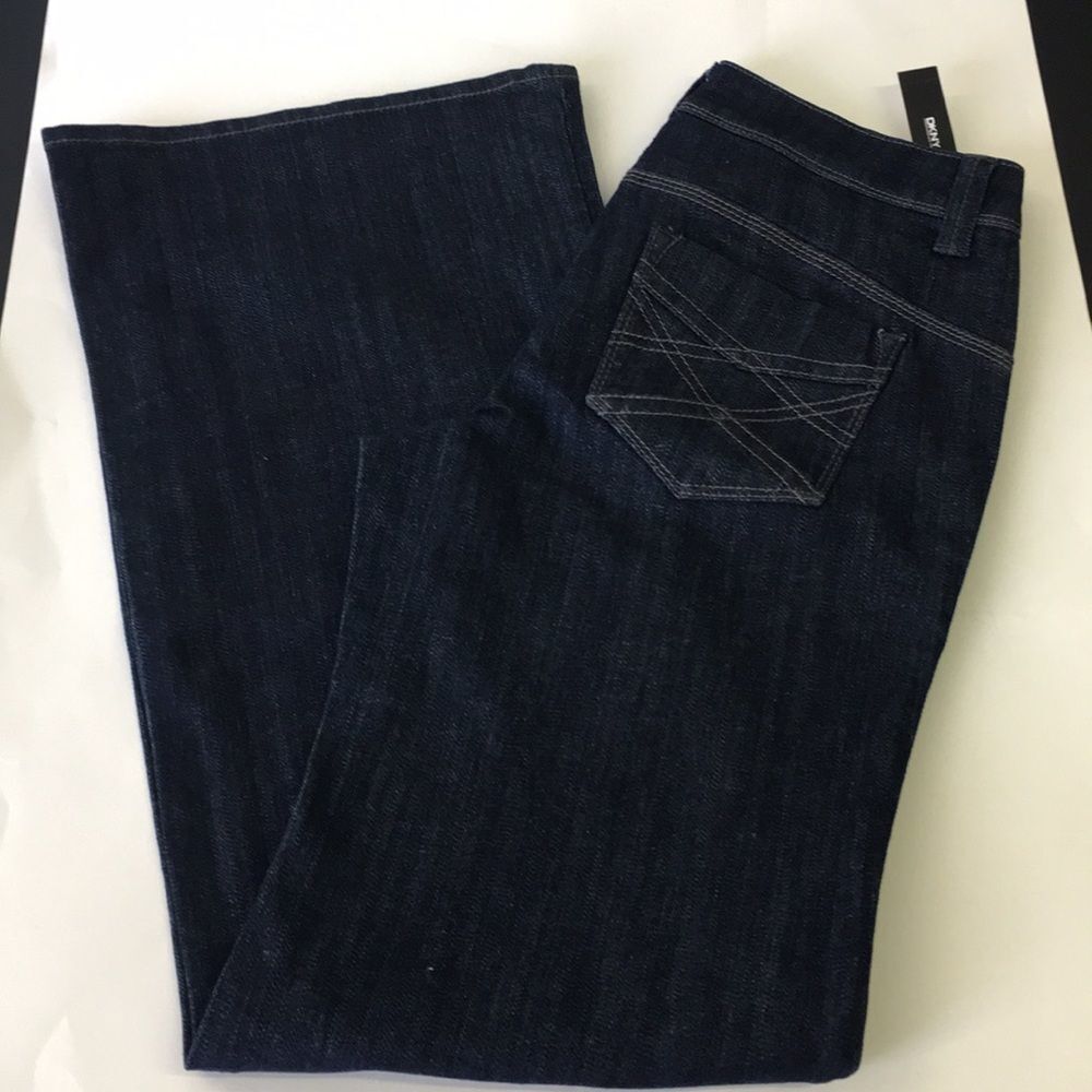 DKNY Women's Boot Cut Jeans - Deep Navy